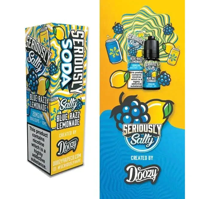 Doozy Seriously Soda Blue Razz Lemonade Nic Salt E-Liquid 10ml