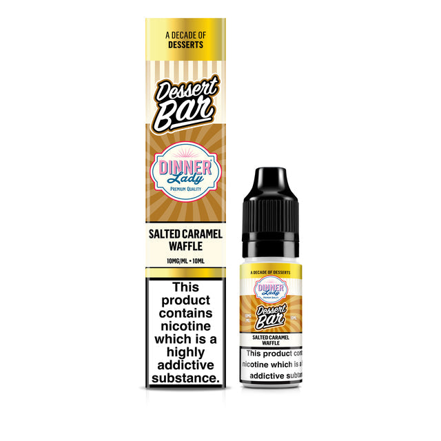 Dinner Lady Salted Caramel Waffle Bar Salts 50:50 10ml E-liquid