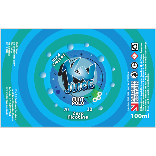 KV Premium Liquids 50ml - Choice of flavours