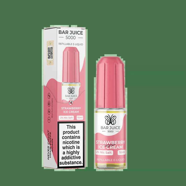 Bar Juice 5000 Strawberry Ice Cream Nic Salt E-Liquid 10ml