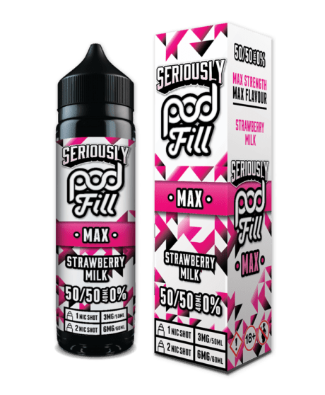 Doozy Seriously Pod Fill Max Strawberry Milk Shortfill E-Liquid 40ml