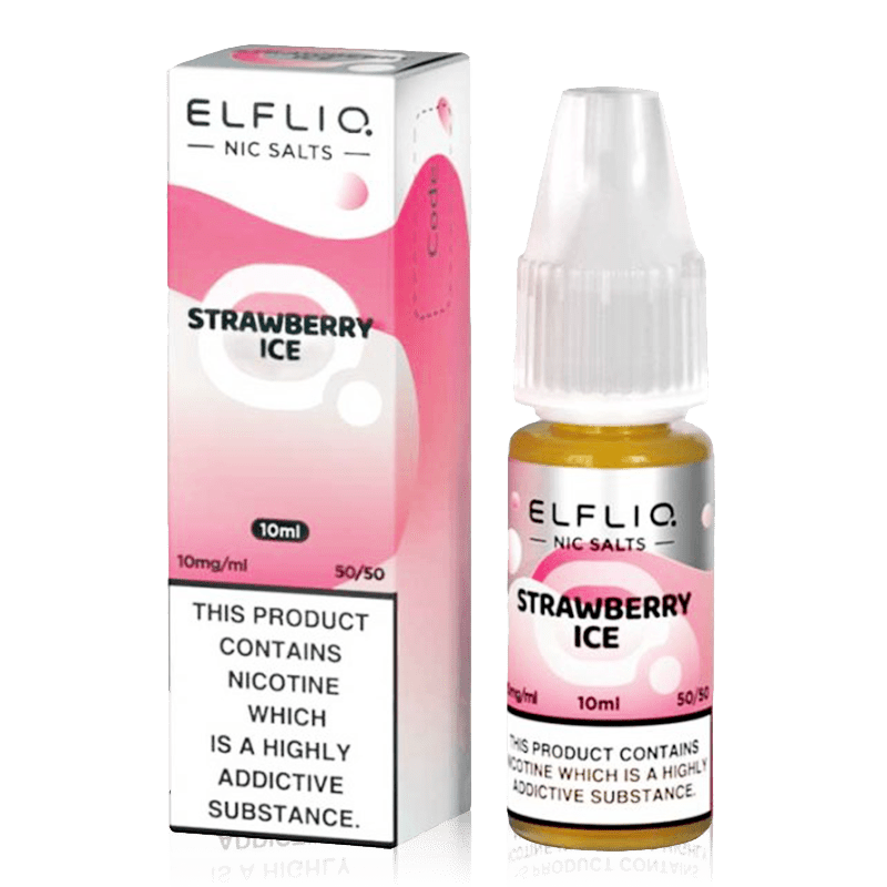 Elfliq Strawberry Ice Nic Salt E-Liquid 10ml