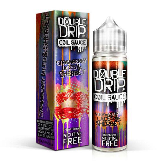 Double Drip Strawberry Laces & Sherbet Shortfill E-Liquid 50ml