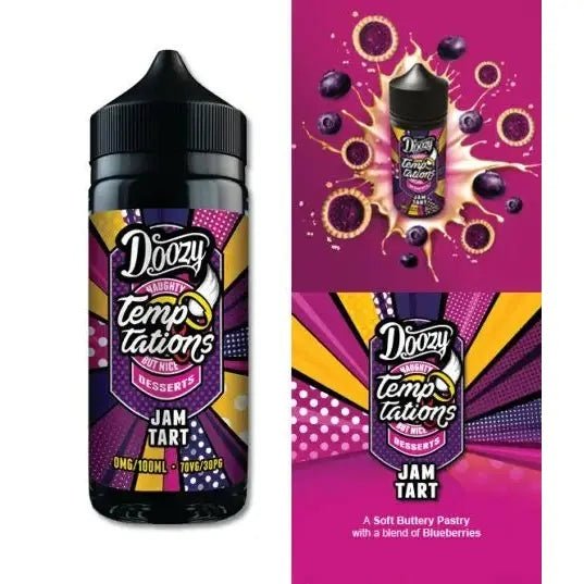 Doozy Temptations Jam Tart E-Liquid Shortfill 100ml