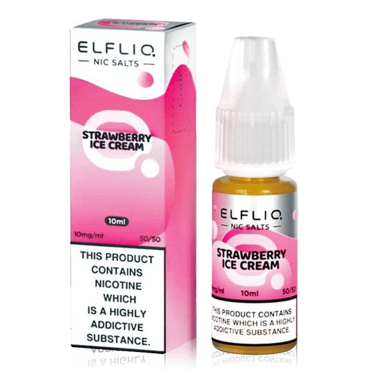 Elfliq Strawberry Ice Cream Nic Salt E-Liquid 10ml