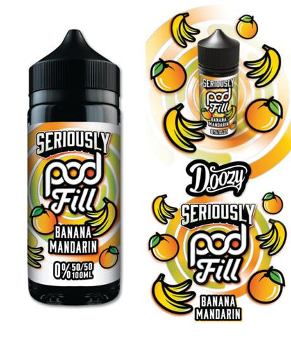 Doozy Seriously Pod Fill Banana Mandarin Shortfill E-Liquid 100ml