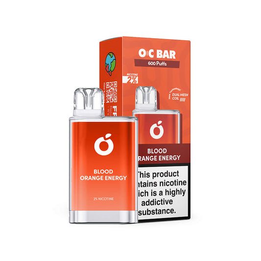 Orange County OC Bar Blood Orange Energy 600 Puffs Disposable Vape
