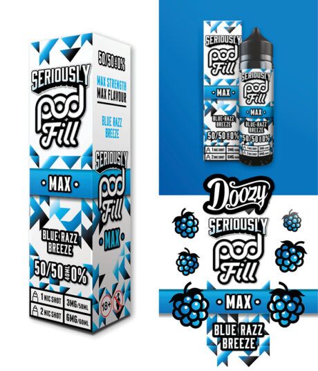 Doozy Seriously Pod Fill Max Blue Razz Breeze Shortfill E-Liquid 40ml