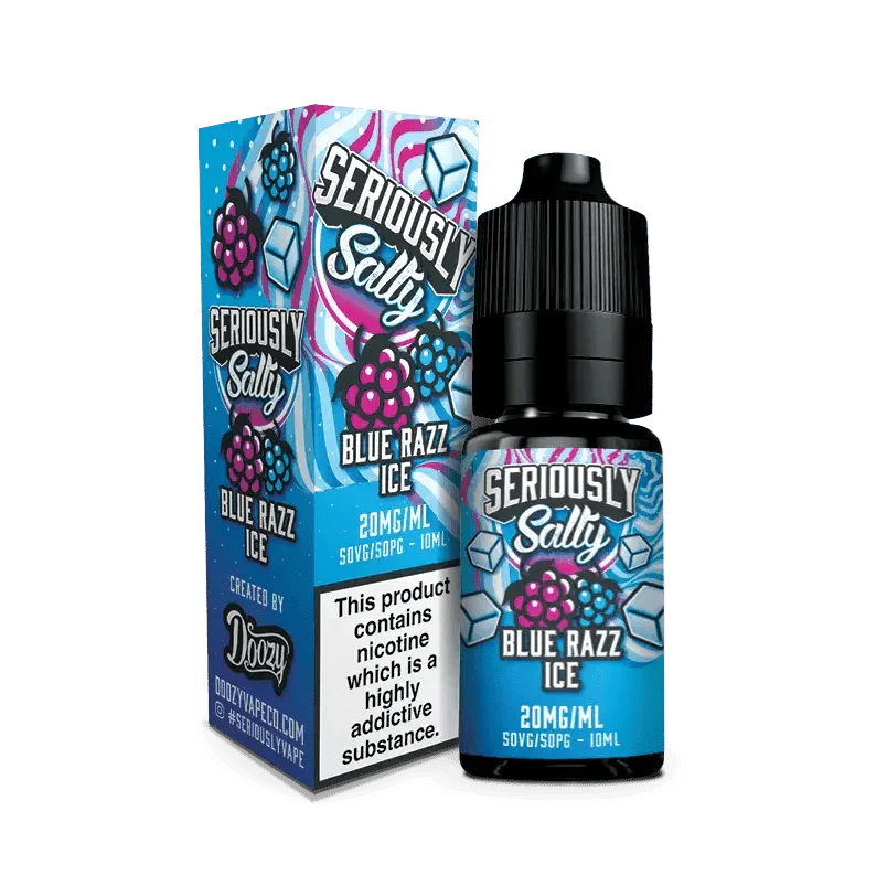 Doozy Seriously Salty Blue Razz Ice Nic Salt E-Liquid 10ml