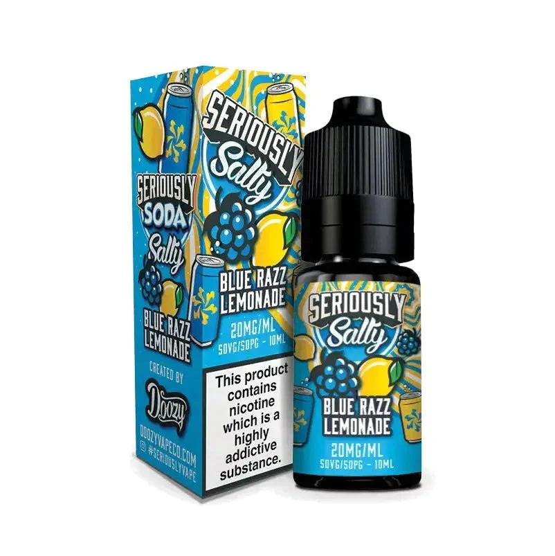 Doozy Seriously Soda Blue Razz Lemonade Nic Salt E-Liquid 10ml