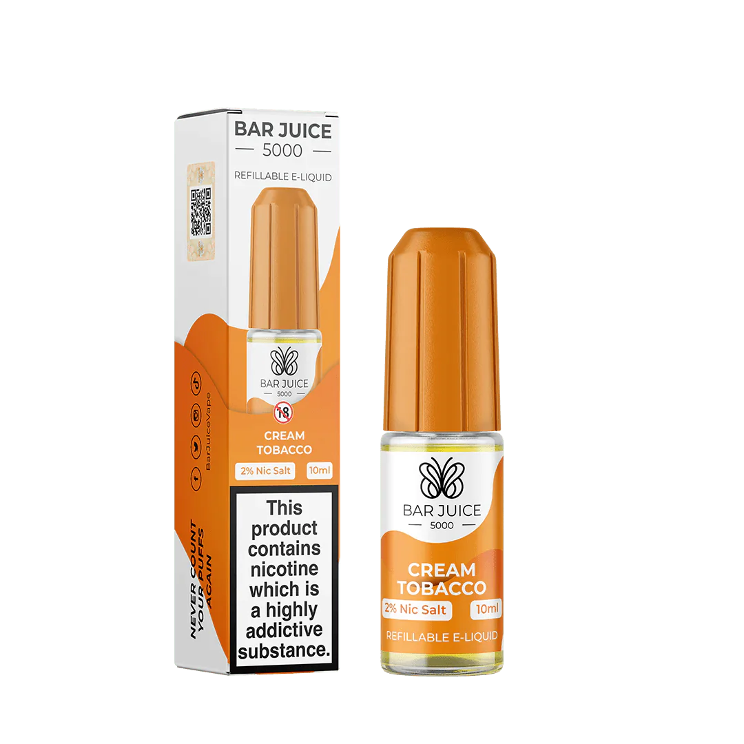 Bar Juice 5000 Cream Tobacco Nic Salt E-Liquid 10ml