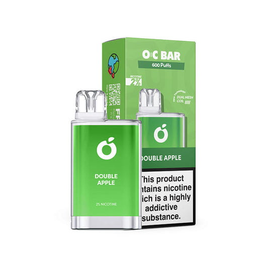 Orange County OC Bar Double Apple 600 Puffs Disposable Vape