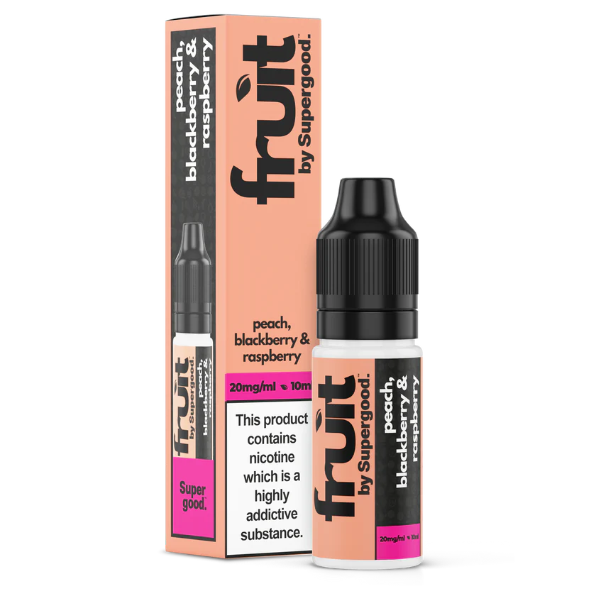 Peach, Blackberry & Raspberry Nic Salt - Fruit by Supergood. - 10ml