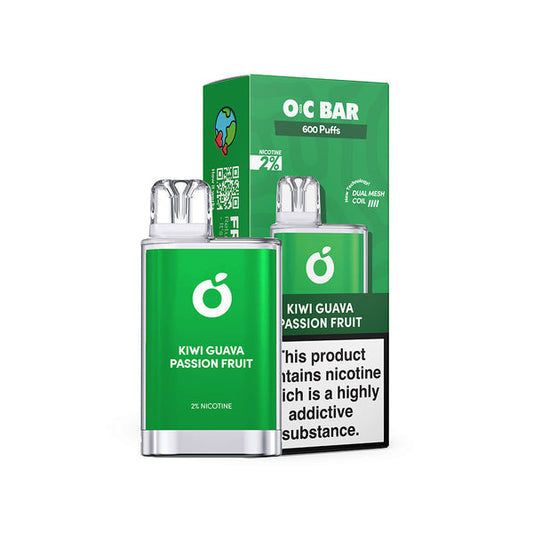 Orange County OC Bar Kiwi Guava Passionfruit 600 Puffs Disposable Vape