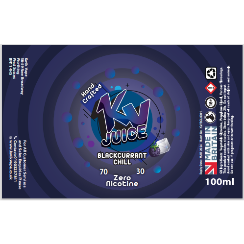 KV Premium Liquids 50ml - Choice of flavours