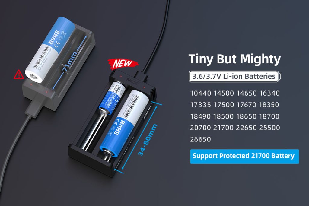 XTAR MC2 Type C Li-ion Battery Charger