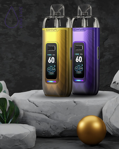 Oxva VPrime pod kit gold and purple 