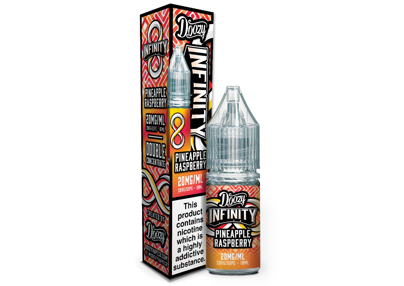 Doozy Infinity Pod Fill Fizzy Pineapple Raspberry 10ml Nic Salts