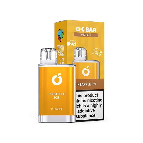 Orange County OC Bar Pineapple Ice 600 Puffs Disposable Vape