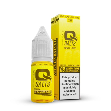 QSalts Nic Salt E-Liquid 10ml - Banana Shake