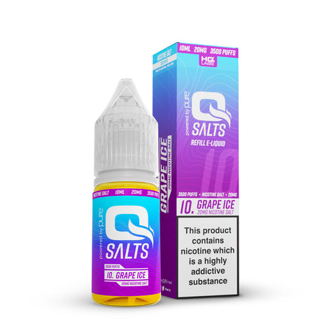 QSalts Nic Salt E-Liquid 10ml - Grape Ice