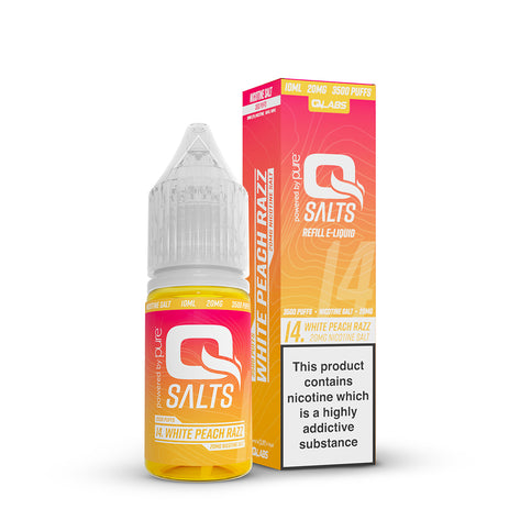 QSalts Nic Salt E-Liquid 10ml - White Peach Razz