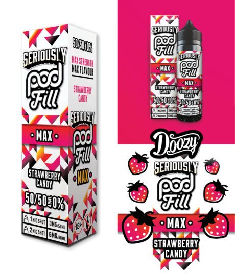 Doozy Seriously Pod Fill Max Strawberry Candy Shortfill E-Liquid 40ml