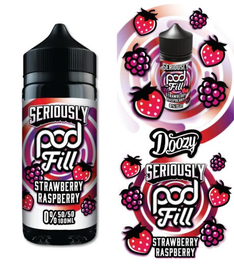 Doozy Seriously Pod Fill Strawberry Raspberry Shortfill E-Liquid 100ml