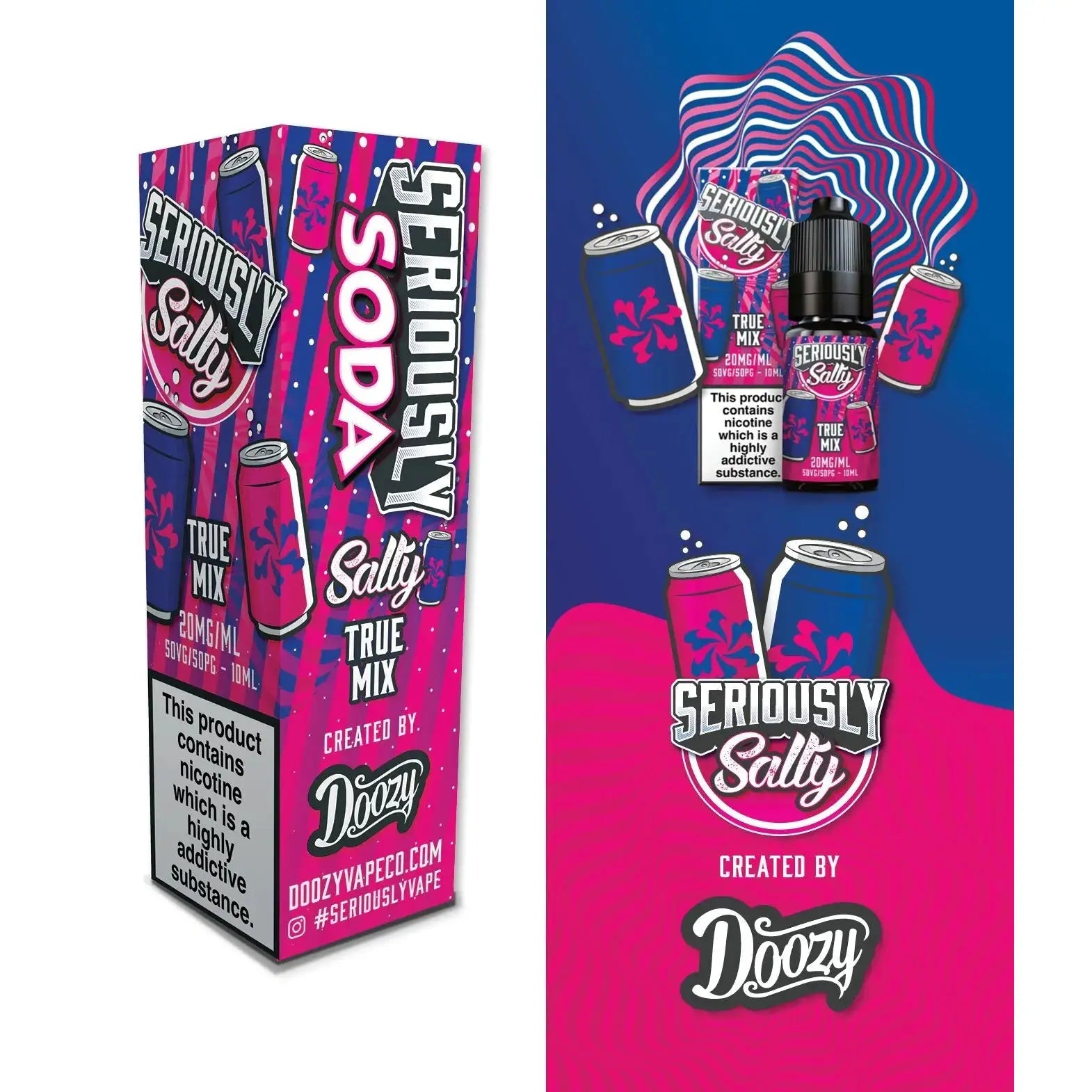 Doozy Seriously Soda True Mix Nic Salt E-Liquid 10ml