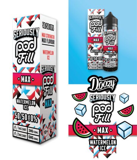 Doozy Seriously Pod Fill Max Watermelon Ice Shortfill E-Liquid 40ml