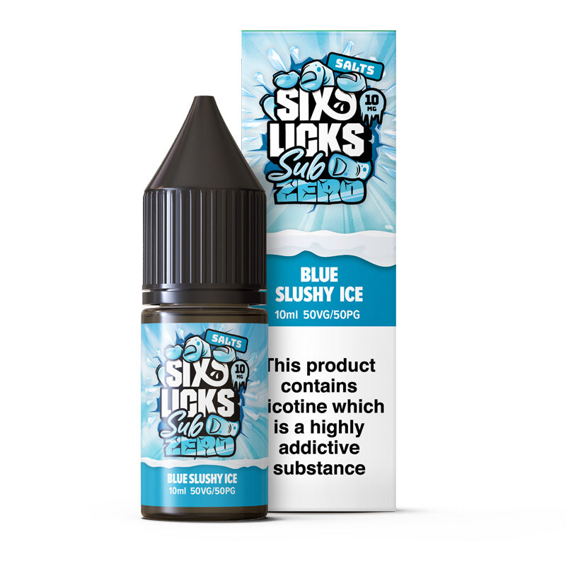 Sub Zero by Six Licks Blue Slush Ice Nic Salt E-Liquid 10ml