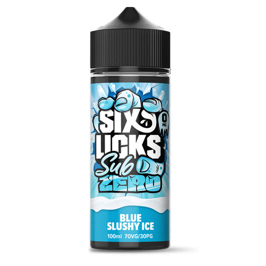 Sub Zero by Six Licks Blue Slush Ice Shortfill E-Liquid 100ml