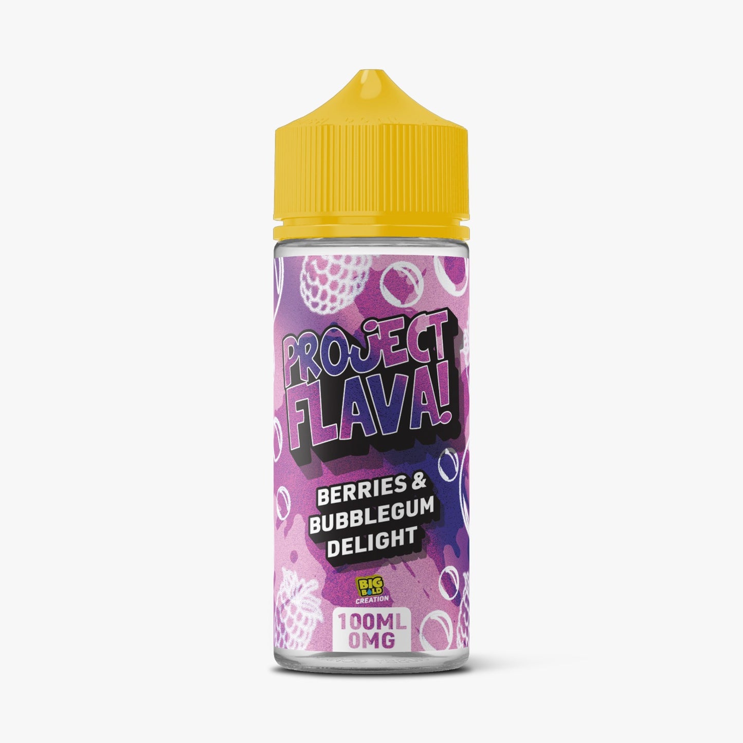 Big Bold Project Flava Shortfill E-Liquid 100ml - Berries Bubblegum Delight