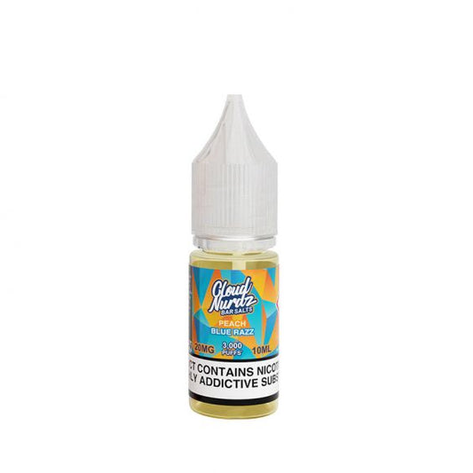 Cloud Nurdz Bar Salts Peach Blue Razz 10ml Nic Salt E-Liquid