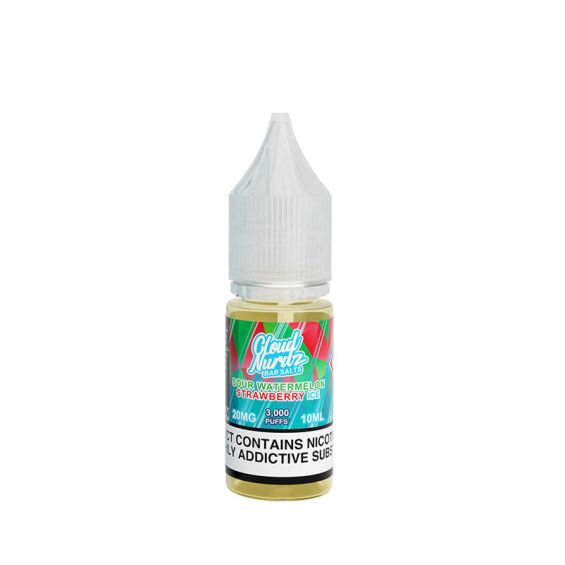 Cloud Nurdz Bar Salts Sour Watermelon Strawberry Ice 10ml Nic Salt E-Liquid