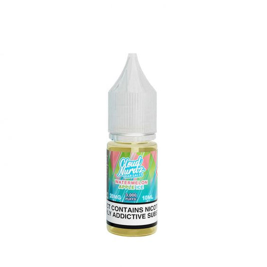 Cloud Nurdz Bar Salts Watermelon Apple Ice 10ml Nic Salt E-Liquid