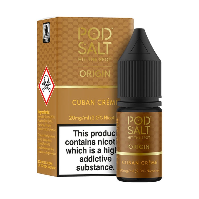 Pod Salt Origin Cuban Crème Nic Salt E-Liquid 10ml