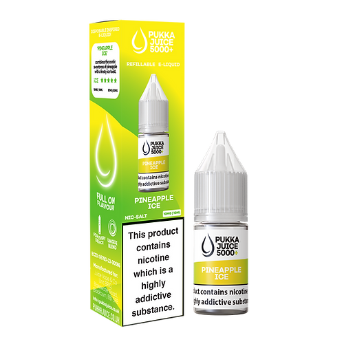 Pukka Juice 5000+ Pineapple Ice Nic Salt E-Liquid 10ml