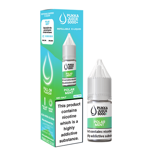 Pukka Juice 5000+ Polar Mint Nic Salt E-Liquid 10ml