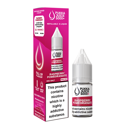 Pukka Juice 5000+ Raspberry Pomegranate Pukka Juice Nic Salt E-Liquid 10ml