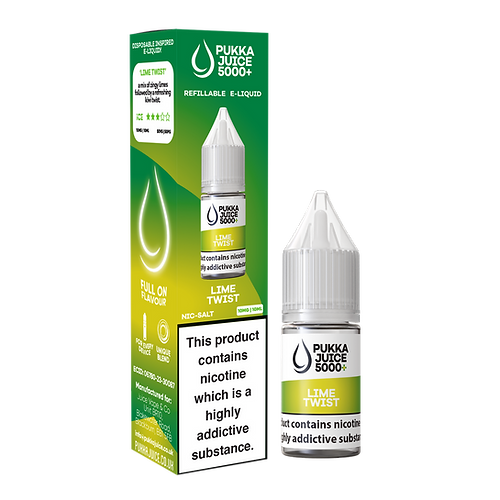 Pukka Juice 5000+ Lime Twist Nic Salt E-Liquid 10ml