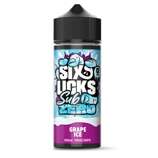 Sub Zero by Six Licks Grape Ice Shortfill E-Liquid 100ml