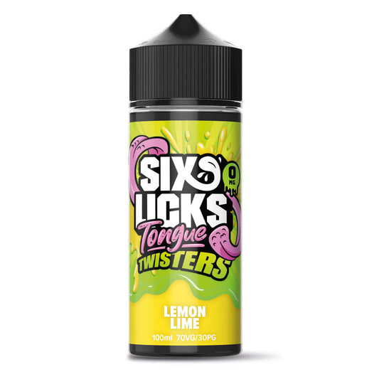 Tongue Twister by Six Licks Lemon Lime Shortfill E-Liquid 100ml