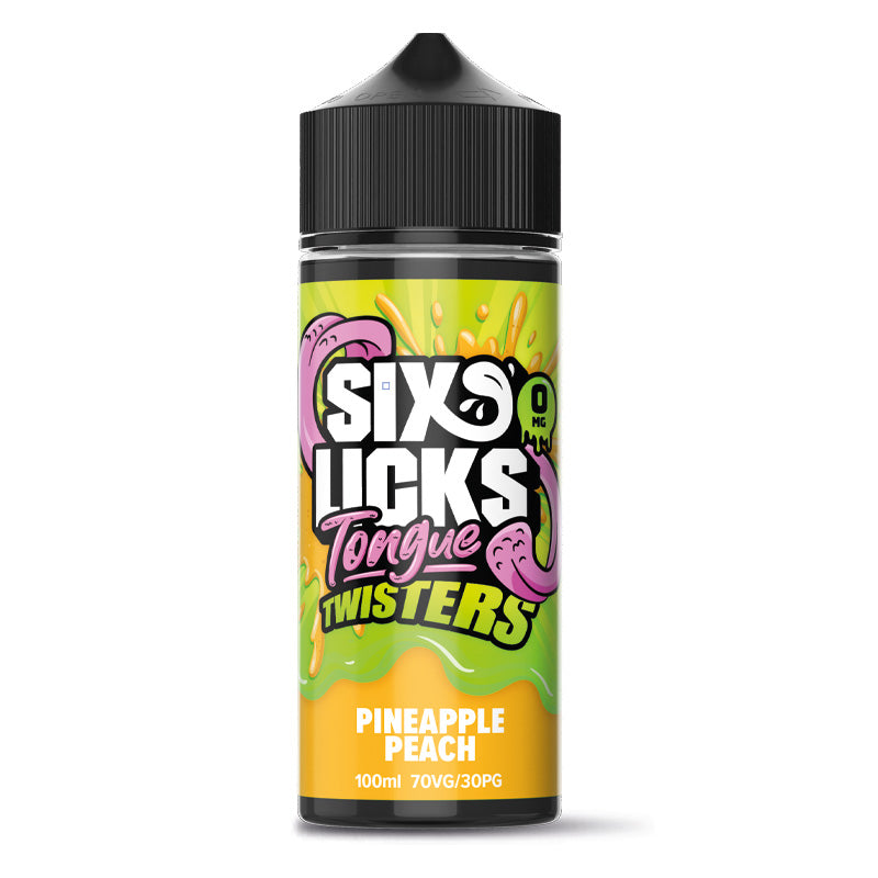 Tongue Twister by Six Licks Pineapple Peach Shortfill E-Liquid 100ml