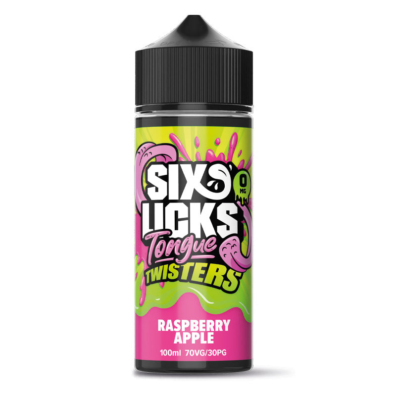 Tongue Twister by Six Licks Raspberry Apple Shortfill E-Liquid 100ml