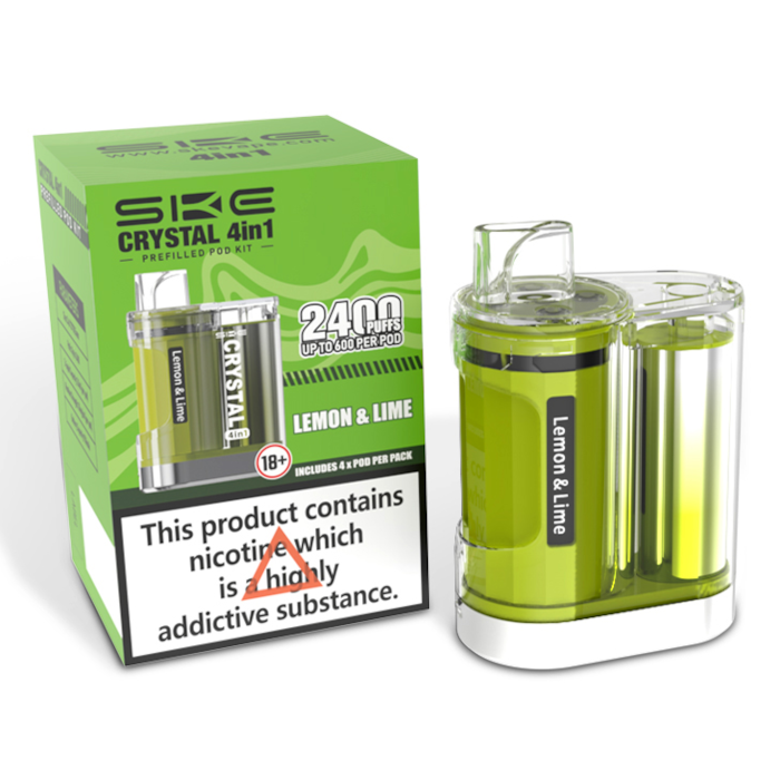 SKE Crystal 2400 4 in 1 Pod Kit - Lemon & Lime