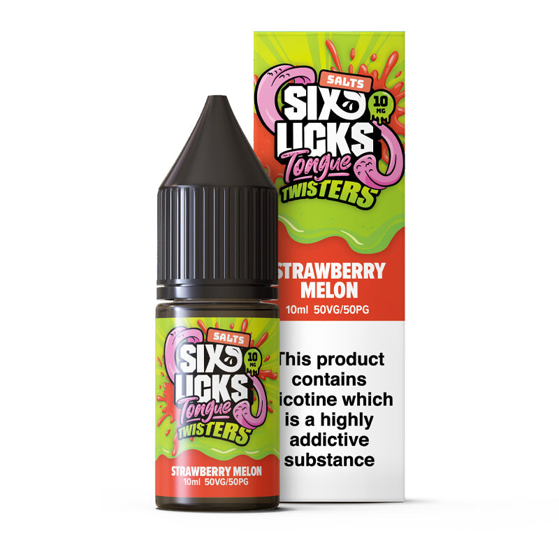 Tongue Twister by Six Licks Strawberry Melon Nic Salt E-Liquid 10ml