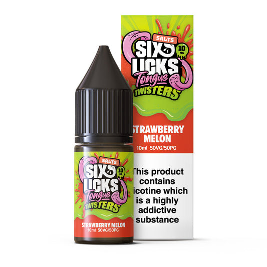 Tongue Twister by Six Licks Strawberry Melon Nic Salt E-Liquid 10ml