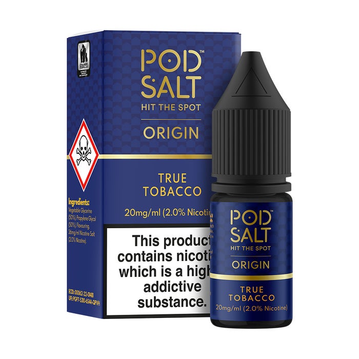 Pod Salt Origin True Tobacco Nic Salt E-Liquid 10ml