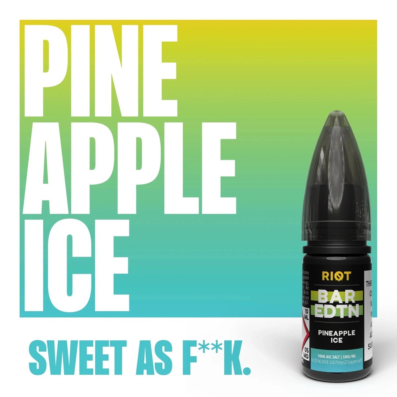 Riot Squad Bar Edition Pineapple Ice Nic Salt E-Liquid 10ml
